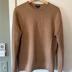 Todd Snyder Italian Merino Waffle Crewneck Men's Camel Sweater